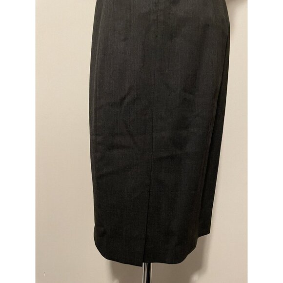 Rebecca Taylor Dark Grey Sheath Dress with Accent Bow, Size 12 - Picture 11 of 11
